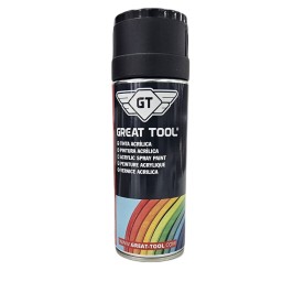 Spray de Tinta Acrílica Ral 9005 Preto Opaco 400ml Great Tool GTQUPI9005O