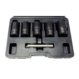 Kit chaves caixa extratoras 1/2" 6 peças 17-27mm Kroftools 3076