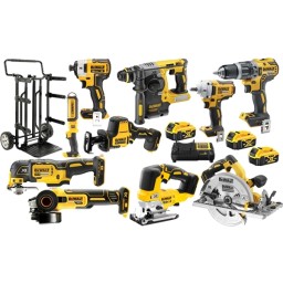 Kit Combo 10 Maquinas 18V + Carinho DWST83401-1 Dewalt DCD796NPRO32