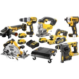 Kit Combo 7 Maquinas 18V + Carinho DWST1-71229 Dewalt DWK701T 