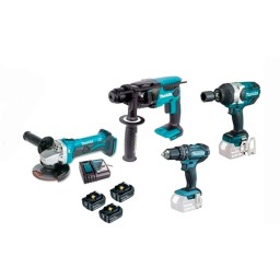 Kit Combo para Estruturas 4 Máquinas 18V Makita DLX5351EST