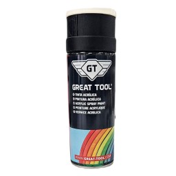 Spray Tinta Acrílica Ral 9010 Branco Brilhoso 400ml Great Tool GTQUPI9010L