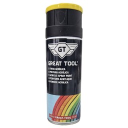 Spray de Tinta Acrílica Ral 1023 Amarelo Tráfego 400ml Great Tool GTQUPI01023