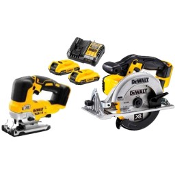 Berbequim DCD796 + Serra de Recortes DCS334NT Dewalt Kit DWK201