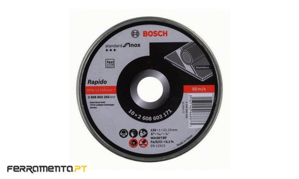 LATA DE 10 DISCOS CORTE 115MM INOX/METAL 61301010